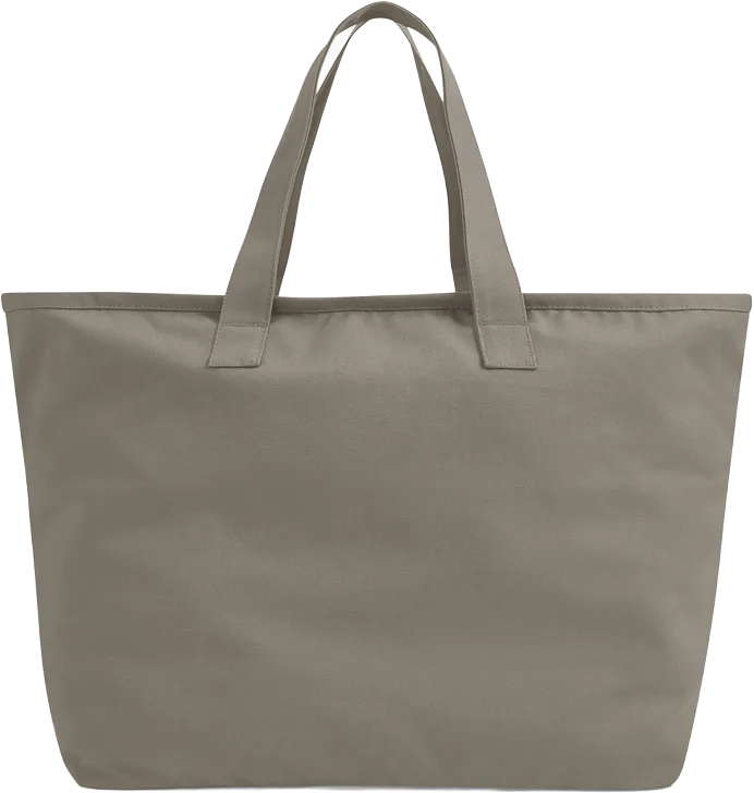 W606 Oversized Heavy Duty Canvas Tote Bag   Mushroom (front on Shot) TestDerivative