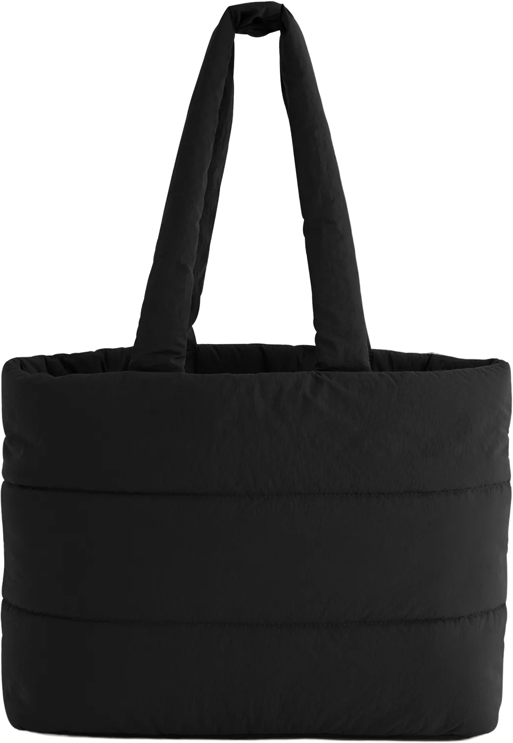 BG701 Quilted Tote Bag   Black (Front on shot)